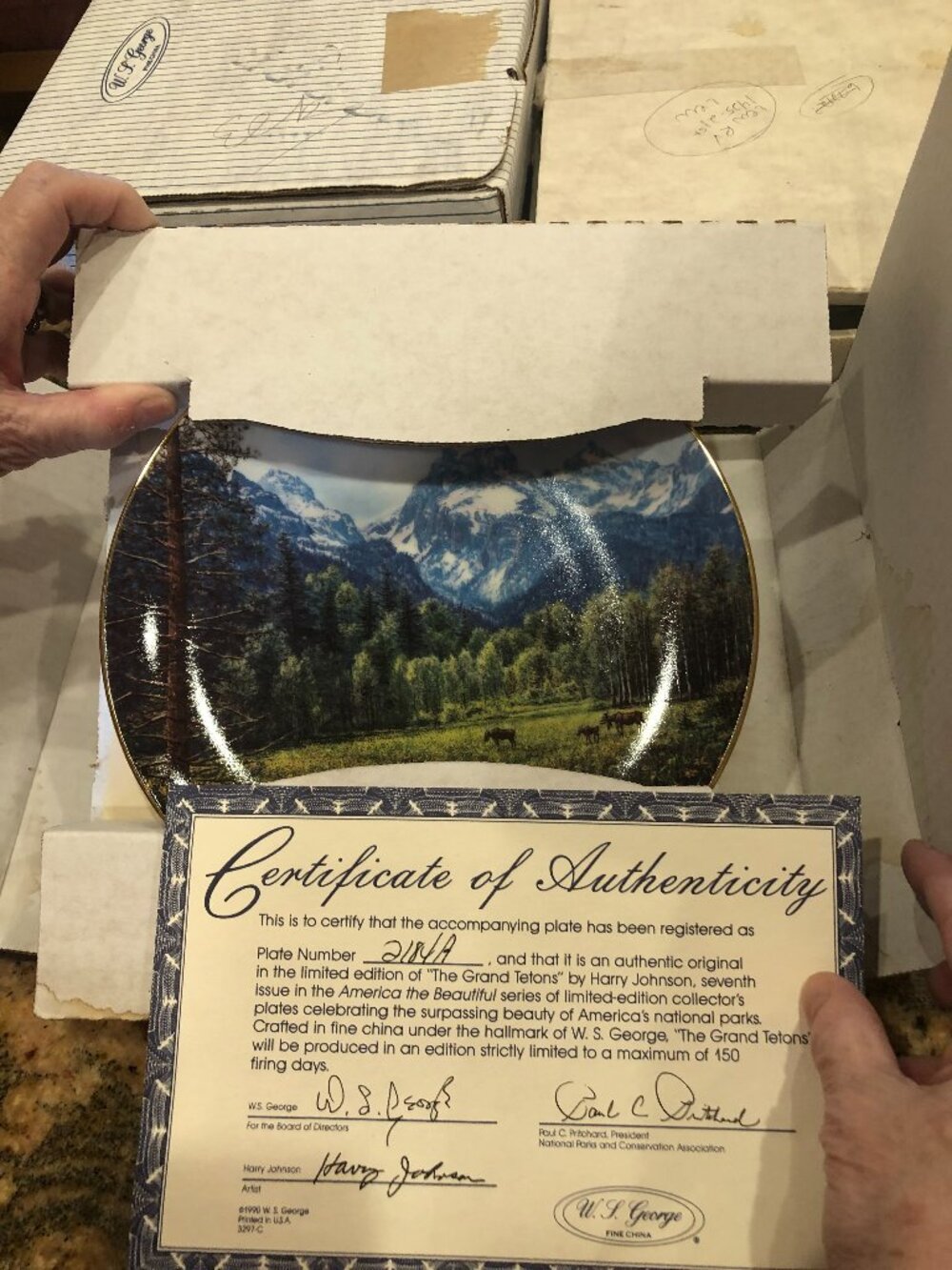 W. S. George “The Grand Tetons” Plate – Harry Johnson – Limited Edition
